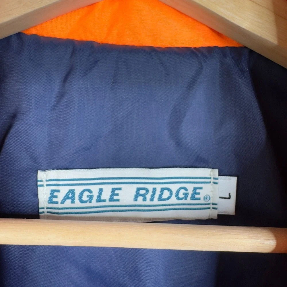 Eagle‎ Ridge Tide Racing Team Jacket Men's Size L Blue Orange Full Zip Mock neck